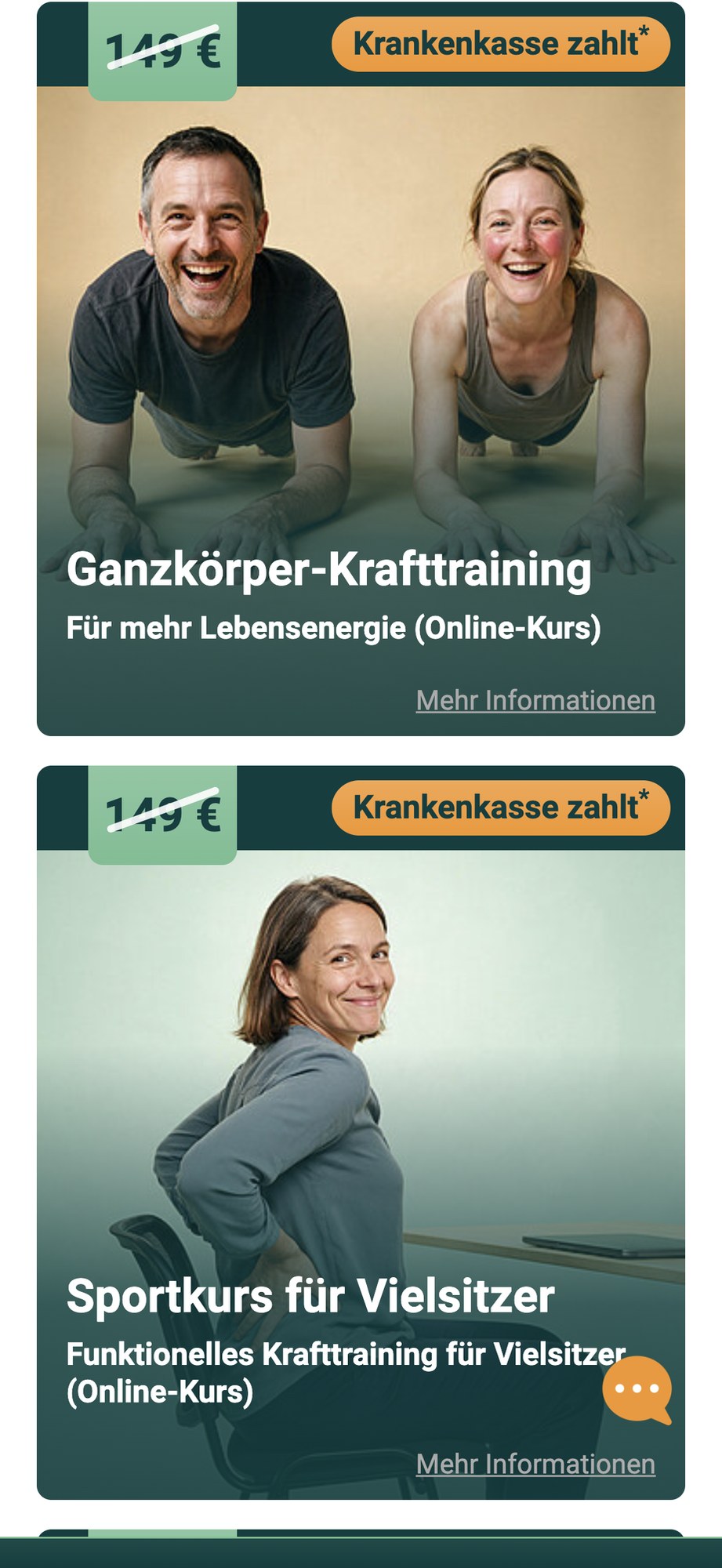 The Medizen course platform on mobile