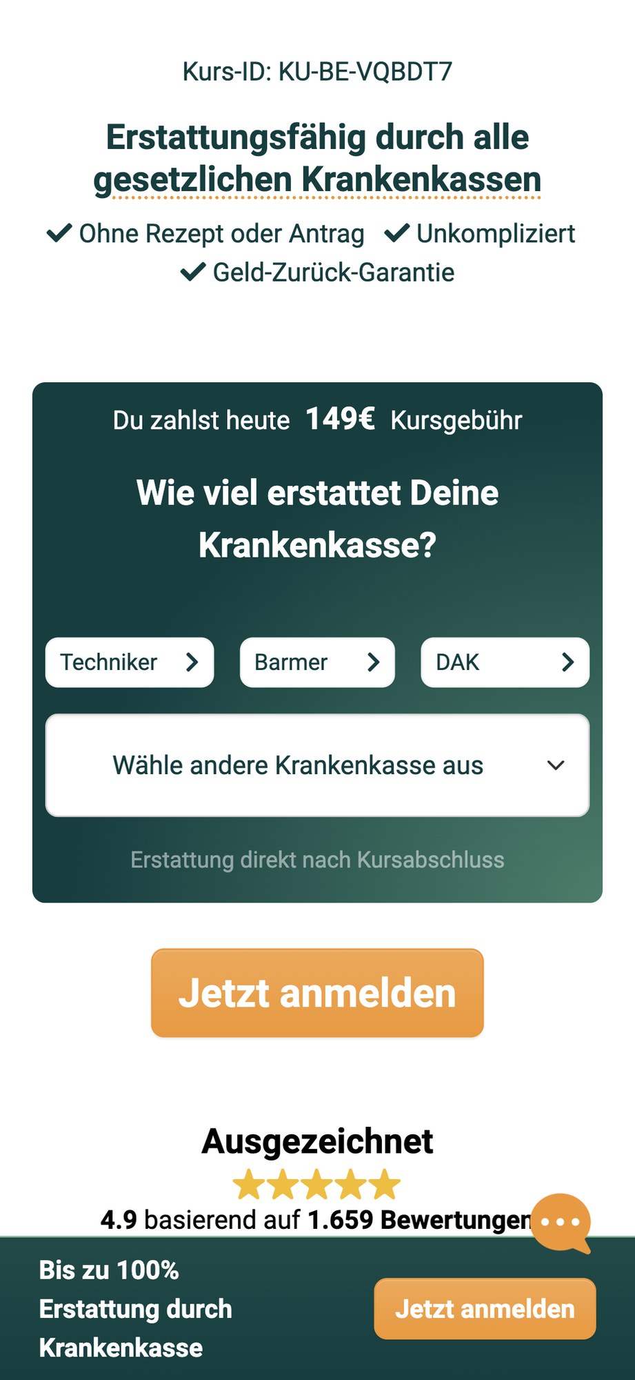 The Medizen course platform on mobile