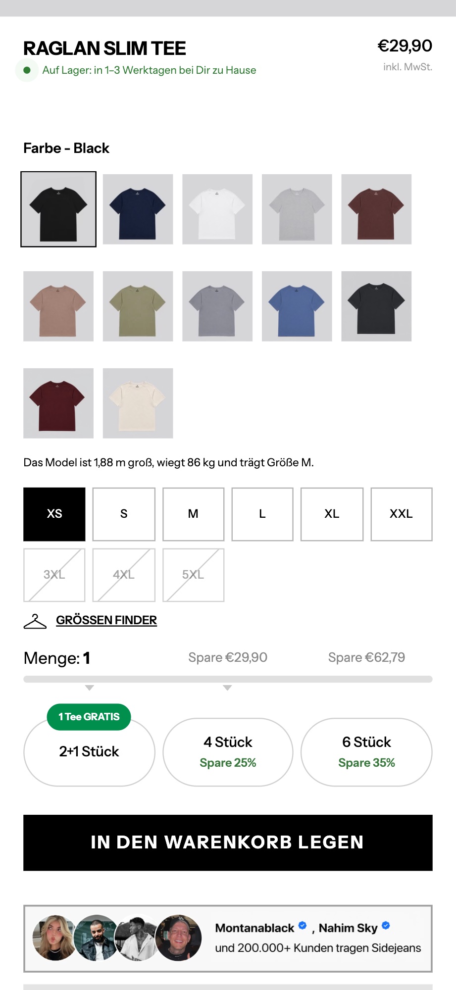 The Sidejeans shop on mobile