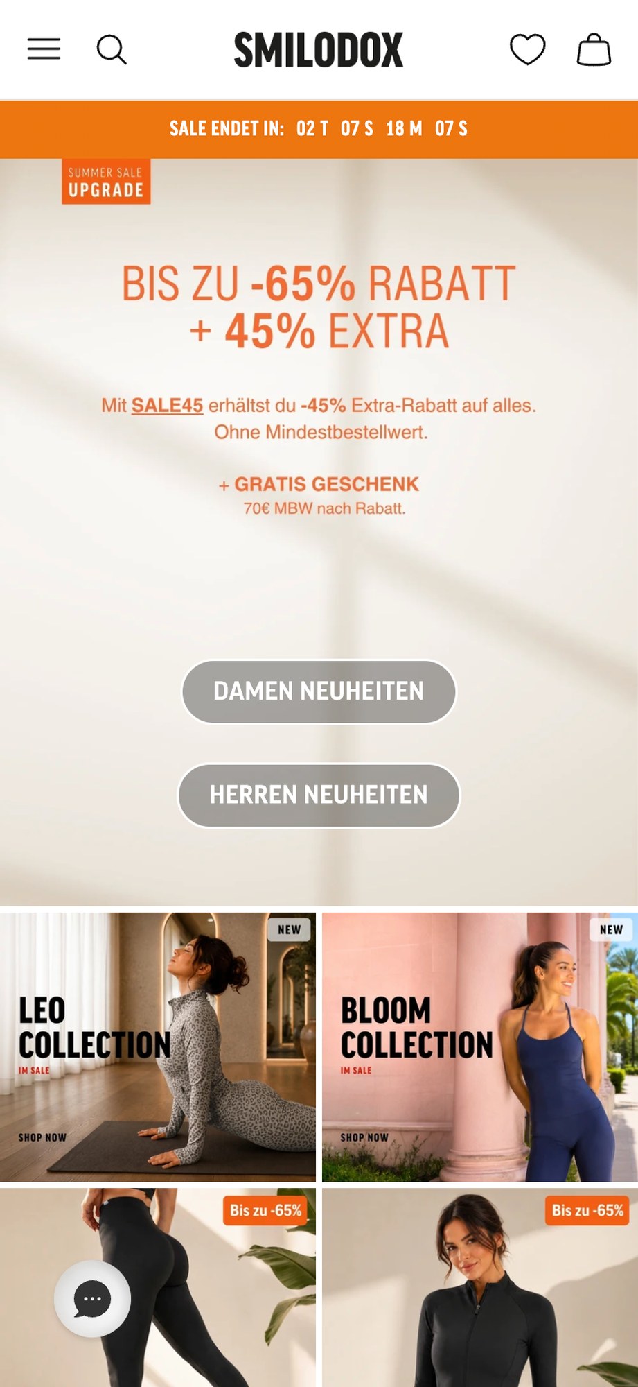 The Smilodox shop on mobile